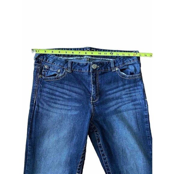rue21 Jeans Women’s Size 13/14 Short Mid-rise Boot Cut Dark Wash Good Condition - Picture 5 of 8